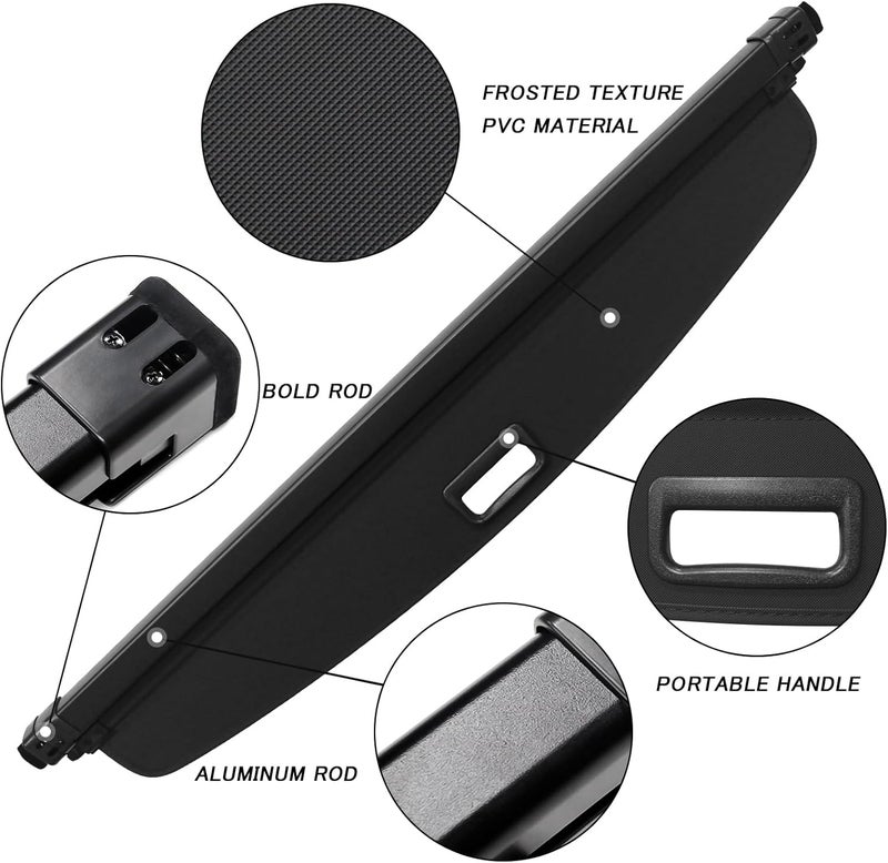 Sze Cargo Cover for Honda Prologue/Chevy Blazer EV 2025 2024 Retractable Trunk Cover Black Rear Trunk Security Cover Shielding Shade Waterproof-New Upgrade - Image 4